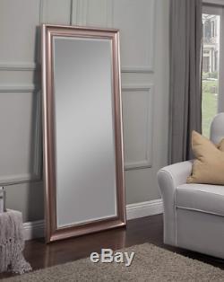 Large Mirror Full Length Leaning Wall Leaner Rose Gold Frame Lounge Bedroom