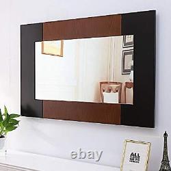 Large Mirror for Wall Decor, 24 x 36 Decorative Wall Mirror with Wood