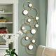 Large Modern Contemporary Style Metal Mirror Wall Art Sculpture Home Decor NEW