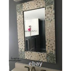 Large Modern Wall Mirror Decor Capiz Shell Frame Bathroom Hanging Vanity Bedroom