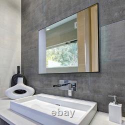Large Modern Wall Mirror, Rectangle Wall Mounted Mirror Hangs Horizontal or Vert