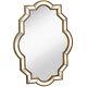 Large Moroccan Inspired Mirrored Edge Framed Wall Mirror with Gold Accents