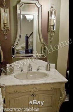 Large Neiman Marcus 40 Venetian Wall Mirror Glass Vanity Arch HORCHOW Cattaneo