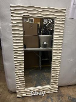 Large Off-White Frame Wall Mirror 58 X 30 1/4