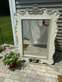 Large Ornate Decorative Beveled and Framed Wall Mirror