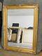 Large Ornate Gold Solid Wood 32x43 Rectangle Beveled Framed Wall Mirror