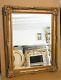 Large Ornate Gold Solid Wood 41x51 Rectangle Beveled Framed Wall Mirror
