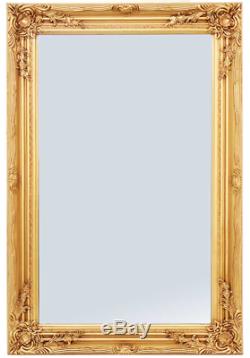 Large Ornate Gold Wall Mirror 60cm x 90cm With ornate Detail on Frame