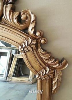 Large Ornate Hard Resin 32x48 Oval Framed Wall Mirror