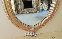 Large Ornate Hard Resin 32x48 Oval Framed Wall Mirror