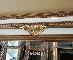 Large Ornate Solid Wood 35x45 Rectangle Beveled Custom Framed Wall Mirror