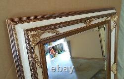 Large Ornate Solid Wood 35x45 Rectangle Beveled Custom Framed Wall Mirror