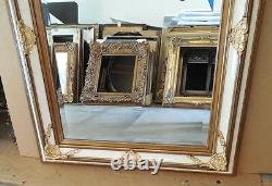 Large Ornate Solid Wood 35x45 Rectangle Beveled Custom Framed Wall Mirror