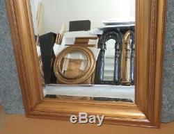 Large Ornate Solid Wood 36x48 Rectangle Beveled Framed Wall Mirror