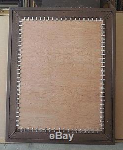 Large Ornate Solid Wood 47x59 Rectangle Beveled Framed Wall Mirror