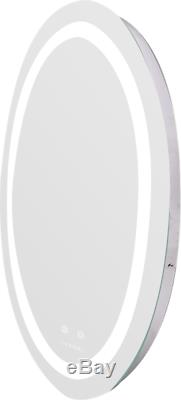 Large Oval Bathroom Mirror Anti-Fog Wall Mounted Makeup Mirror with High Lumen LED