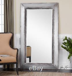 Large Oversized Aged Silver Wall Floor Mirror XL 74