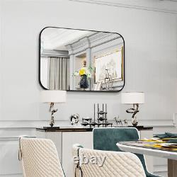 Large Rectangle Bathroom Mirror Black HD Make-up Vanity Mirrors Wall Mounted US