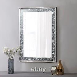 Large Rectangle Mirror Silver Wall Mounted Bedroom Mirror Decoration Mirrors US
