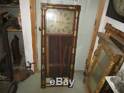 Large Rhode Island Weight Driven Mirror Clock As Found