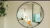Large Round Mirror 42 In Round Wall Mirror With Metal Gold Frame Wall Hanging Mirror Modern Circle