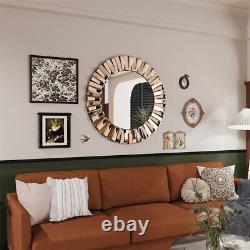 Large Round Wall Mirror Attached Hanger Round Wedding Backdrop Decor Art Mirror