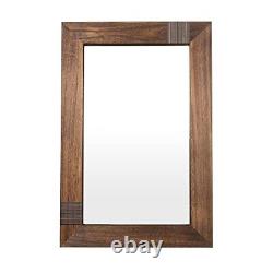 Large Rustic Wall Mirror Wood Bathroom Mirror For Over Sink Wood Framed Mirror F
