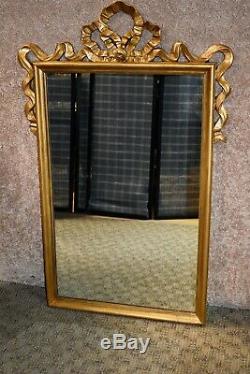 Large Shaped Ornate Burnished Gold Wall Mirror