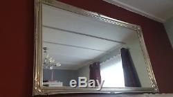 Large Silver Wall Mirror 167x104cm 66x41inch Bedroom Hall Antique Shabby Chic