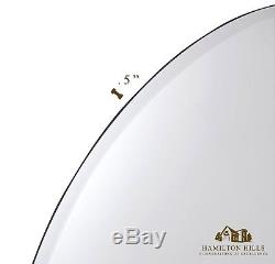 Large Simple Round 1 Inch Beveled Circle Wall Mirror Frameless 30 Inch Diam