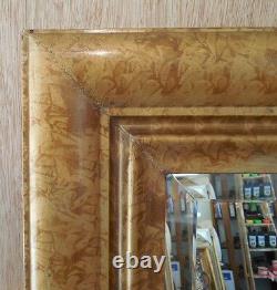 Large Solid Wood 21x25 Rectangle Beveled Custom Framed Wall Mirror