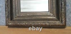 Large Solid Wood 22x25 Rectangle Beveled Framed Wall Mirror