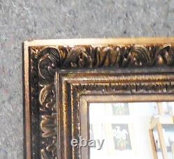 Large Solid Wood 23x27 Rectangle Beveled Custom Framed Wall Mirror