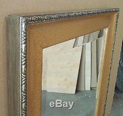 Large Solid Wood 24x30 Rectangle Beveled Framed Wall Mirror