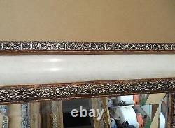 Large Solid Wood 25x29 Rectangle Beveled Custom Framed Wall Mirror