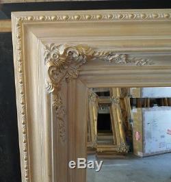 Large Solid Wood 26x30 Rectangle Beveled Framed Wall Mirror