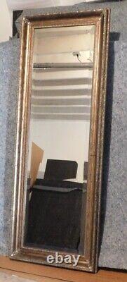 Large Solid Wood 26x68 Rectangle Beveled Custom Framed Wall Mirror