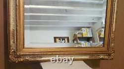 Large Solid Wood 27x27 Rectangle Beveled Framed Wall Mirror