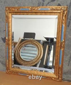 Large Solid Wood 27x31 Rectangle Beveled Custom Framed Wall Mirror
