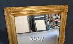 Large Solid Wood 27x35 Rectangle Beveled Custom Framed Wall Mirror