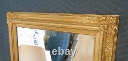 Large Solid Wood 27x35 Rectangle Beveled Custom Framed Wall Mirror