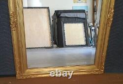 Large Solid Wood 27x35 Rectangle Beveled Custom Framed Wall Mirror