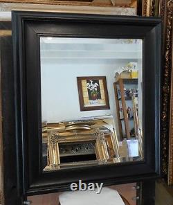 Large Solid Wood 29x33 Rectangle Beveled Custom Framed Wall Mirror