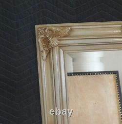 Large Solid Wood 29x33 Rectangle Beveled Custom Framed Wall Mirror
