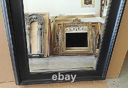 Large Solid Wood 29x33 Rectangle Beveled Custom Framed Wall Mirror