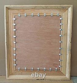 Large Solid Wood 29x33 Rectangle Beveled Custom Framed Wall Mirror