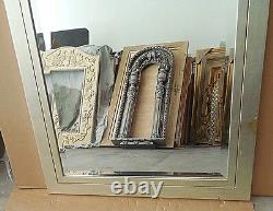 Large Solid Wood 29x37 Rectangle Beveled Custom Framed Wall Mirror