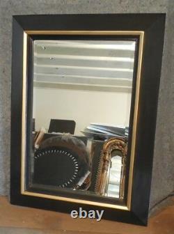 Large Solid Wood 35x47 Rectangle Beveled Framed Wall Mirror