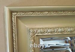 Large Solid Wood 38x50 Rectangle Beveled Custom Framed Wall Mirror