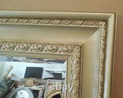 Large Solid Wood 38x50 Rectangle Beveled Custom Framed Wall Mirror